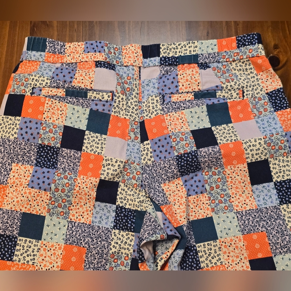 Land's End Women's Size 8 Patchwork Patterned Pan… - image 9